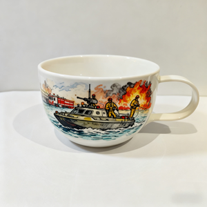 Tasse à <span class=keywords><strong>café</strong></span> en céramique personnalisée faite à la main-Motif d'avion amphibie de lutte contre les incendies-Idéal pour les cadeaux - Product Image 5