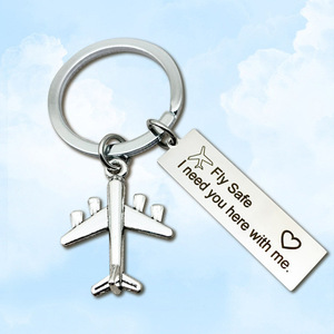 Fly Safe llavero accesorios personalizado piloto aviación regalo Fly Safe llavero 3D Metal asistente de vuelo llavero para pilotos - Product Image 5
