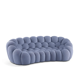Moderne Gebogen Bubbelbank Overall Gevormde Gestoffeerde Bankstel Voor Woonkamer Kantoor Appartement Hotel Hal Gebruik Stof Materiaal - Product Image 2