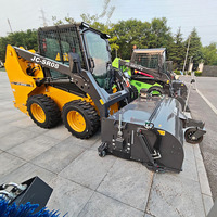 Chargeuse sur pneus de chantier 48KW 68HP, chargeuse compacte, chargeuse sur roues, mini-chargeuse avec PLC, broyeur forestier haute efficacité