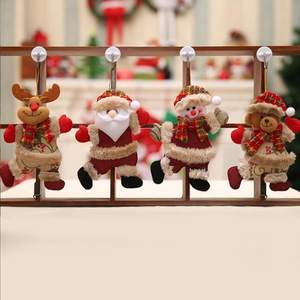 Ornements suspendus décoratifs <span class=keywords><strong>de</strong></span> Noël Père Noël bonhomme <span class=keywords><strong>de</strong></span> neige renne ours pendentifs en peluche décorations d'arbre <span class=keywords><strong>de</strong></span> Noël - Product Image 2