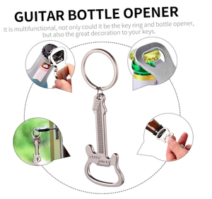 Llavero con forma de <span class=keywords><strong>guitarra</strong></span> eléctrica, llavero portátil de Metal, regalo para amantes de la música - Product Image 4