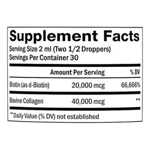Gotas de biotina para colágeno puro Biotina Vitamina 500 mg Gotas líquidas para el cabello - Product Image 2