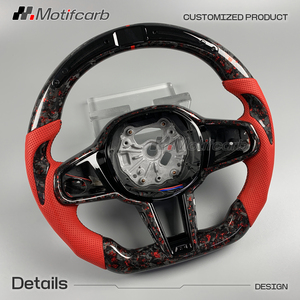 Volante Deportivo Personalizado de Fibra de Carbono Forjado con LED Rojo para BMW Serie G X3 X4 X5 M 240i 340i 440i G05 G20 G29 G30 G80 G82 - Product Image 3
