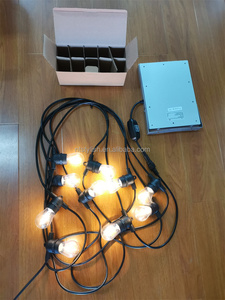 Luces colgantes alimentadas por energía solar Edison A60 S14 E27 patio trasero café jardín gazebo LED al aire libre festón luces de cadena - Product Image 6