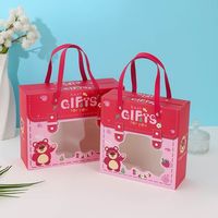 INPACK Maßgefertigte Neue Designs Logo-Bedruckte Hochwertige Schokoladenkuchen-Verpackungsbox Süßigkeiten-Faltschachtel mit Griff und Fenster