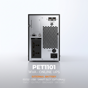 Onduleur en ligne 1KVA de type tour 220V, alimentation sans interruption à onde sinusoïdale pure, double conversion, USB pour PC, serveur, réseau - Product Image 3