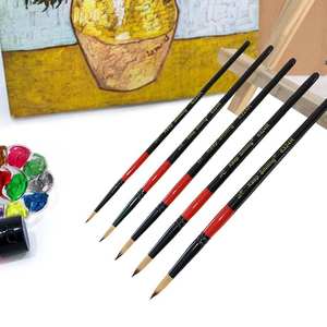 Keep Smiling 5PCs Pintura al óleo Plumas de gancho Nylon Hair Art <span class=keywords><strong>Dibujo</strong></span> Pincel Juego de pinceles de pintura - Product Image 6