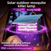 Piège à moustiques et insectes CXS solaire rechargeable à lumière UV double usage pour extérieur, maison et commerce