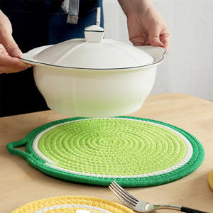 แผ่นรองจานกันความร้อนทรงกลม 18 ซม. 30 ซม. สีทึบ สำหรับใช้ในบ้าน - Product Image 2