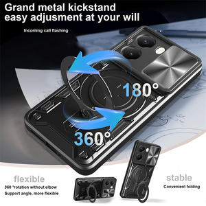 Funda trasera de armadura de lujo para Poco X7 X7pro 5G Funda protectora de lente soporte de anillo Coque para Poko <span class=keywords><strong>Pocco</strong></span> Little X7 X 7 Pocox7 Pro Funda - Product Image 3