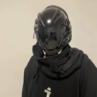 2023 nouveau produit Design fête masques samouraï casque fête barre lumineuse Halloween carnaval plein visage LED Cyberpunk casque