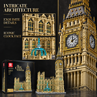 Reobrix 55012 MOC Notre-Dame de Paris, la Tour de l'Horloge de Big Ben au Royaume-Uni, modèle de construction à assembler soi-même, jouets de construction, ensembles de blocs de construction
