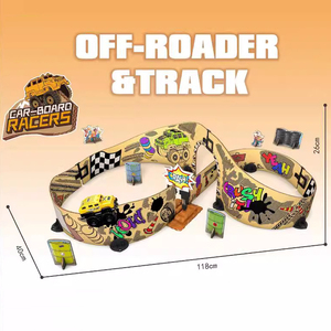El más nuevo dinosaurio <span class=keywords><strong>pista</strong></span> coche <span class=keywords><strong>de</strong></span> juguete coche <span class=keywords><strong>de</strong></span> carreras eléctrico creativo Doodle <span class=keywords><strong>pista</strong></span> conjunto DIY construcción cartón <span class=keywords><strong>pista</strong></span> monstruo camión para niños - Product Image 5