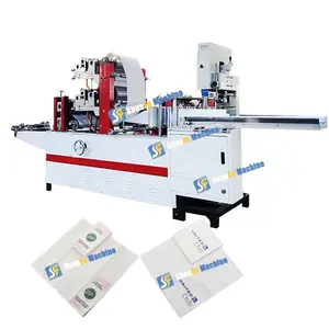 Máquina plegadora de papel de seda de servilleta completamente automática Máquina de fabricación de papel de servilleta de 2 colores