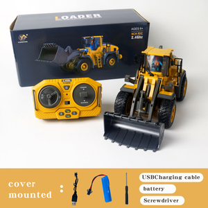 Excavatrice RC pour enfants 1:20, <span class=keywords><strong>bulldozer</strong></span> 2,4 GHz 11CH, camion de construction RC, jouets de véhicules d'ingénierie avec lumière et musique - Product Image 5
