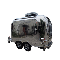 Remorque de restauration mobile en acier inoxydable pour pizzas, hamburgers et café – Camion de cuisine chinois