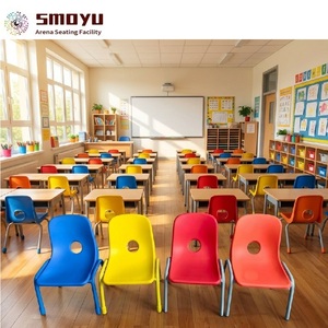 Silla Ergonómica Apilable de Plástico con Marco de Acero para Guardería, Preescolar, Jardín de Infancia y Uso Comercial - Product Image 1