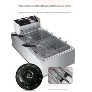 <span class=keywords><strong>Friteuse</strong></span> électrique <span class=keywords><strong>professionnelle</strong></span> 12L à cuve unique avec deux paniers, idéale pour poulet et Oden - Product Image 4