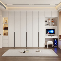 Ensemble de meubles de chambre à coucher en bois pour enfants, design personnalisé, lits modernes et armoire avec bureau d'étude et table d'ordinateur