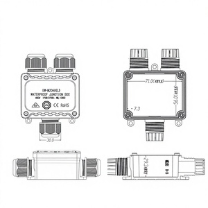 SAA TUV Certification IP68 Outdoor <b>Waterproof</b> <b>Junction</b> <b>Box</b> Y Type 1 In 2 Out Cable Connector For Lighting AP-M2068L-Y - Product Image 4