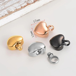 In acciaio inossidabile placcato oro Pet cremazione urna collana liscia di alta qualità gioielli cremazione ciondolo collana per animali domestici cenere - Product Image 6