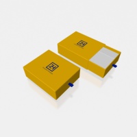 Boîte Cadeau Coulissante de Luxe Jaune Personnalisée Écologique en Carton Rigide Premium avec Ruban – Vente en Gros, Vide