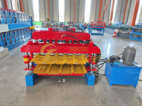 Machine de formage à froid de tôles d'acier galvanisé coloré à double couche pour toitures