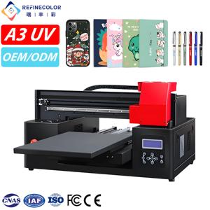 Refinecolor đa mục đích nhỏ phun phẳng tia cực tím Máy in A3 UV bút iPad trường hợp Keychain di động Bìa máy in - Product Image 1