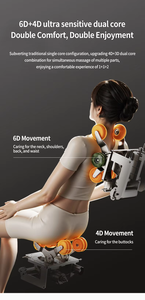 Silla de masaje 3D de doble movimiento de cuerpo completo con calefacción de gravedad cero silla de masaje de tejido profundo con masaje de rodillo de pantorrilla y pies - Product Image 5