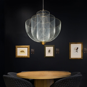 Lampadario a sospensione in metallo di lusso olandese, stile nordico, per soggiorno, <span class=keywords><strong>sala</strong></span> da pranzo, villa, gabbia in ferro, stile industriale - Product Image 5
