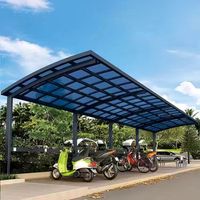 Nouveau modèle Abri voiture en aluminium étanche Garages avec toit en polycarbonate Abri voiture simple en porte-à-faux