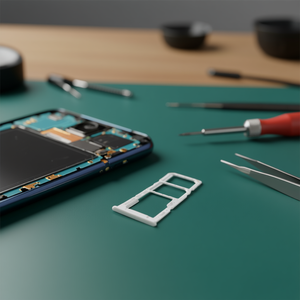 Bandeja para tarjeta SIM y Micro SD para Samsung Galaxy A02, color blanco, modelo 2021 A022F, pieza de repuesto - Product Image 3