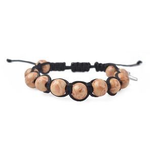 <span class=keywords><strong>Bracelet</strong></span> en <span class=keywords><strong>macramé</strong></span> avec perles en bois, réglable, fait à la main, <span class=keywords><strong>bracelet</strong></span> en corde nouée pour hommes et femmes, bijoux tendance - Product Image 2