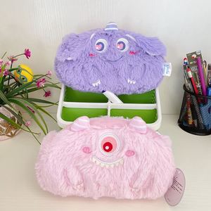 Cartoon Plush Storage Bag Funny Portable Hand <b>Makeup</b> Bag Cute Female Student Stationery <b>Box</b> for Sundries - Product Image 3