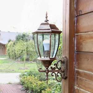 Wholesale Outdoor PC Material <b>Hexagonal</b> Cylinder Shape LED <b>Wall</b> Lamp <b>Light</b> Sensor Waterproof Solar LED <b>Wall</b> Sconce for Garden - Product Image 1