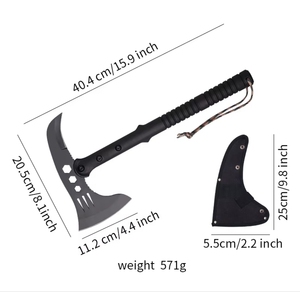 Rìu sinh tồn ngoài trời cấp công nghiệp, đầu rìu thép carbon, rìu đa năng kiểu Tomahawk, cán nhựa + sợi - Product Image 2