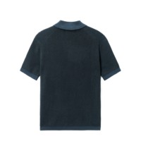 AiNear Vente en gros de logo personnalisé Oem & Odm T-shirt en coton tricoté à manches courtes col polo noir côtelé gaufré pour hommes