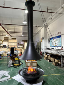 Cheminée à vapeur 3D intérieure personnalisée PANSEE 900 mm suspendue moderne avec <span class=keywords><strong>conduit</strong></span> d'évacuation pour hôtels et villas - Product Image 6