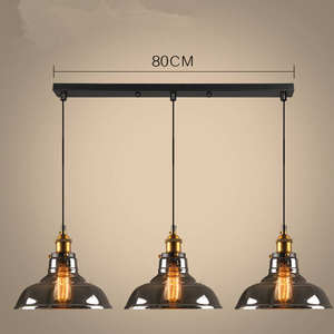 Country Vintage nordic glass ball pendant <b>lamp</b> creative glass pendant light for dining room - Product Image 3