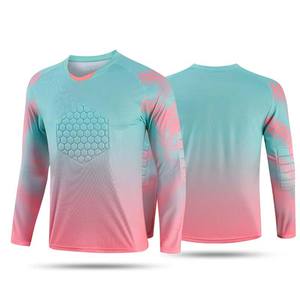 Camiseta <span class=keywords><strong>de</strong></span> portero <span class=keywords><strong>de</strong></span> fútbol <span class=keywords><strong>de</strong></span> verano profesional, uniforme <span class=keywords><strong>de</strong></span> fútbol <span class=keywords><strong>de</strong></span> manga larga con cuello en V para adultos, técnica <span class=keywords><strong>de</strong></span> corte automatizado - Product Image 4