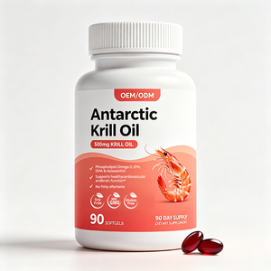 Aceite de Krill de Alta Potencia 500mg en Cápsulas Blandas, Marca Privada OEM y ODM, Rico en Fosfolípidos Omega 3, Sin Sabor a Pescado, Suministro a Granel - Product Image 1