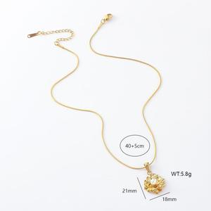 New Style Fashionable Stainless Steel Simple Three-dimensional <strong>Lotus</strong> Pendant - Product Image 2