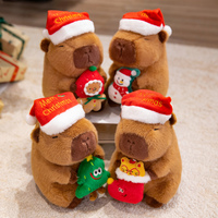 Peluche Capybara de Noël Personnalisée, Jouet Doux à Câliner, Animal en Peluche Kawaii, Poupée sur Mesure, Décoration de Chambre d'Enfant, Cadeau, Vente en Gros