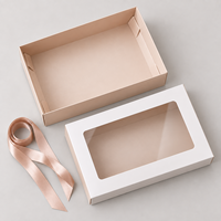 Boîte à cupcakes en papier kraft écologique avec fenêtre transparente et revêtement UV sérigraphié pour boulangerie, vente au détail, plats à emporter et coffrets cadeaux