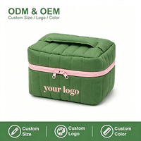 Sac de voyage matelassé en polyester grande capacité à prix d'usine avec poignée, support pour logo personnalisé, sac cosmétique en gros