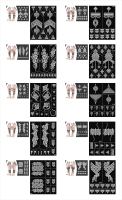 Autocollant de tatouage henna OEM, noir, temporaire, pour les mains, pièces