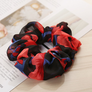 Mujeres grandes flores de gasa Scrunchies pelo <span class=keywords><strong>arco</strong></span> de pelo de cola de caballo titular envío gratis - Product Image 4