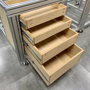 מסילת הזזה תלת-חלקית ברוחב 45 מ\\\"מ לארון טלוויזיה עם מסילת ריפוד רגילה לריהוט - Product Image 6