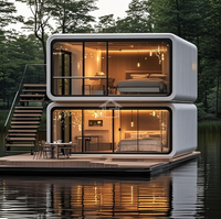 Maison préfabriquée de haute qualité, capsule spatiale de luxe, maison préfabriquée en forme de capsule, maison en conteneur durable, 20 pieds et 40 pieds